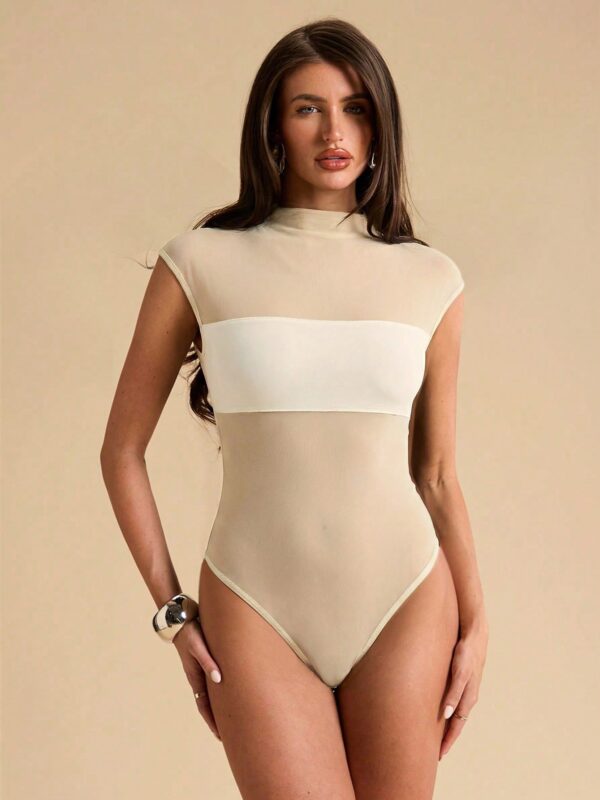 Sleeveless Mesh Bodysuit
