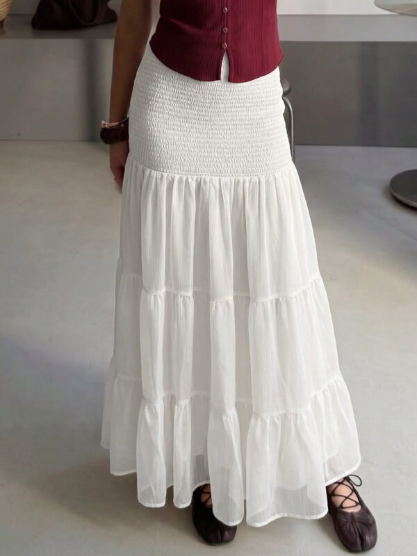 Pleated Sheer Skirt