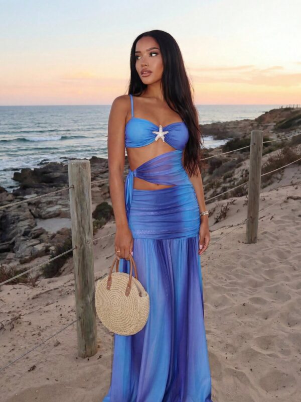 Beach Cover‑Up Maxi Dress