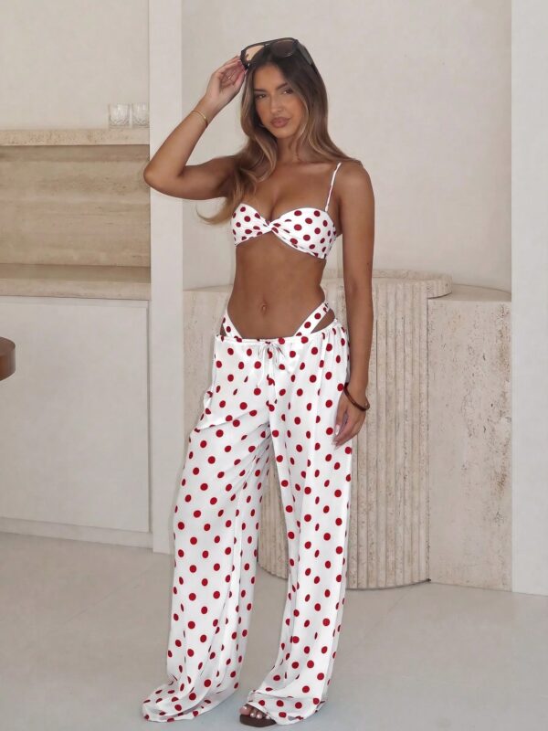 3Pc/s Polka Dot Bikini Set