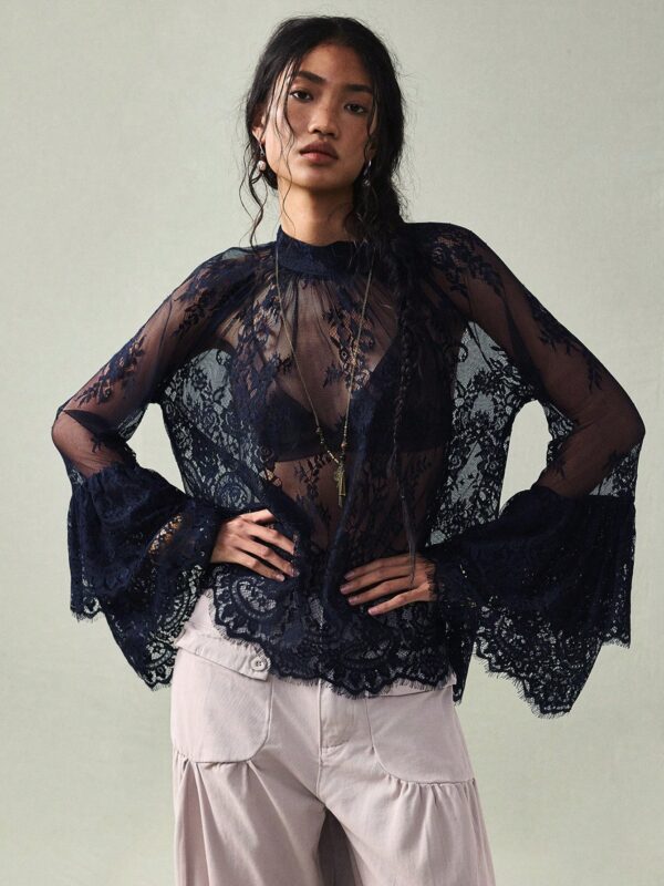 Collar Raglan Sleeve Elegant Top