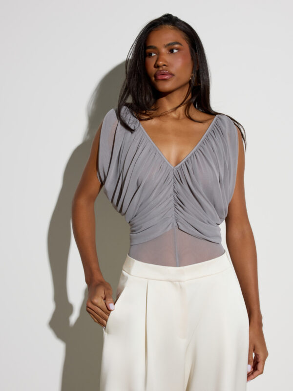 V-Neck Sleeveless Bodysuit