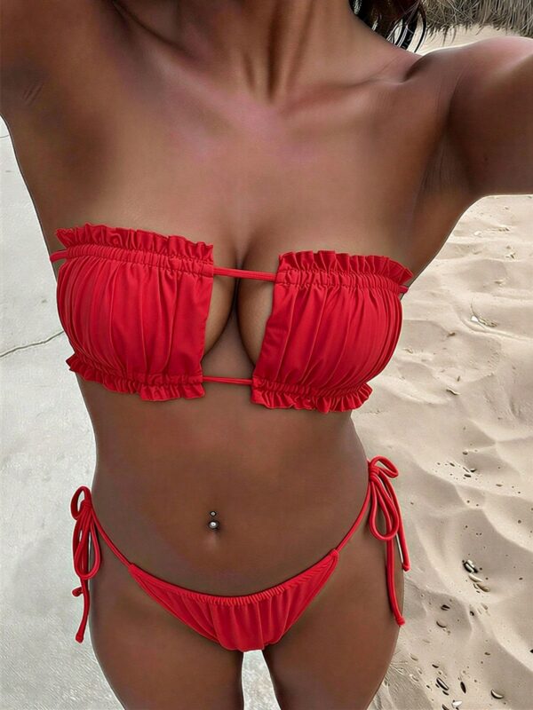 Ruched Bandeau Bikini Set