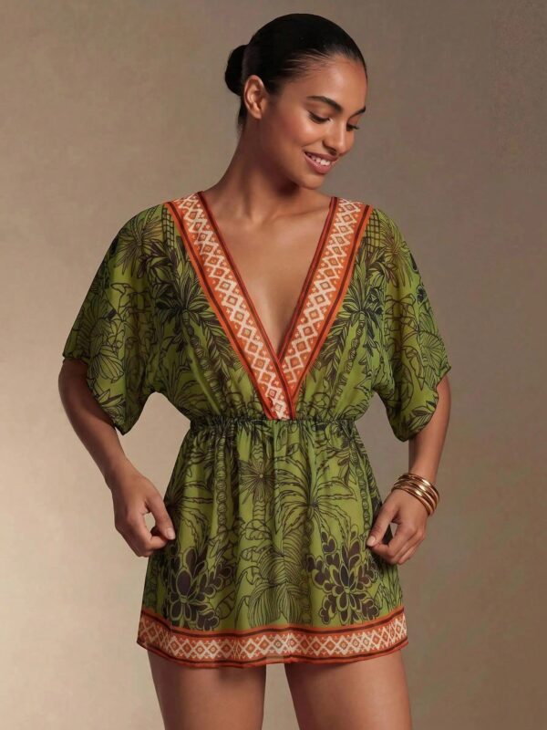 Palm Tree Print Cover-Up