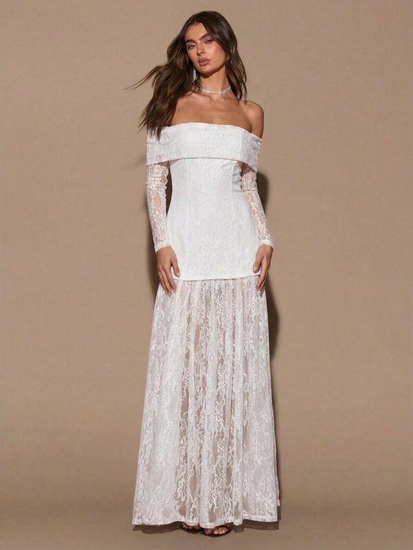 Lace Off Shoulder Dress