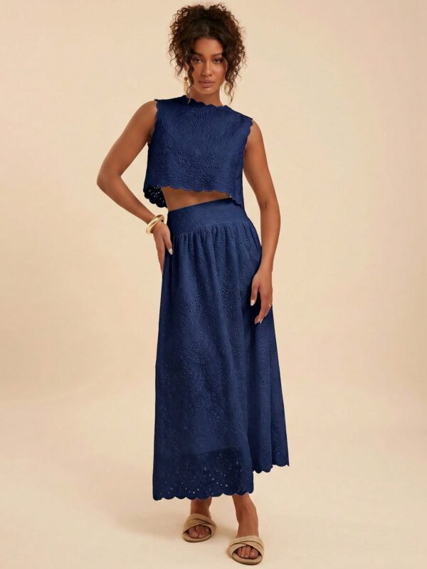 Loose Tank Top & High Waist Skirt