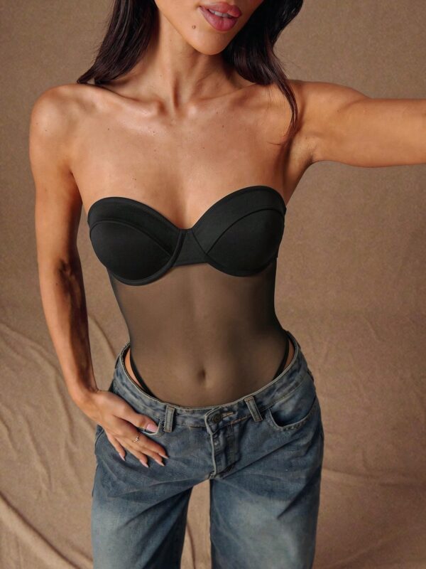 Strapless Sheer Bodysuit